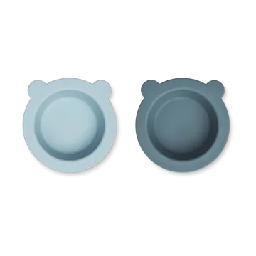 Cuenco con ventosa Peony Ø16 cm 2 piezas - Sea blue-Whale blue - Liewood