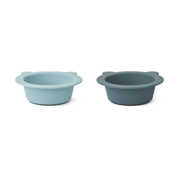 Cuenco con ventosa Peony Ø16 cm 2 piezas - Sea blue-Whale blue - Liewood