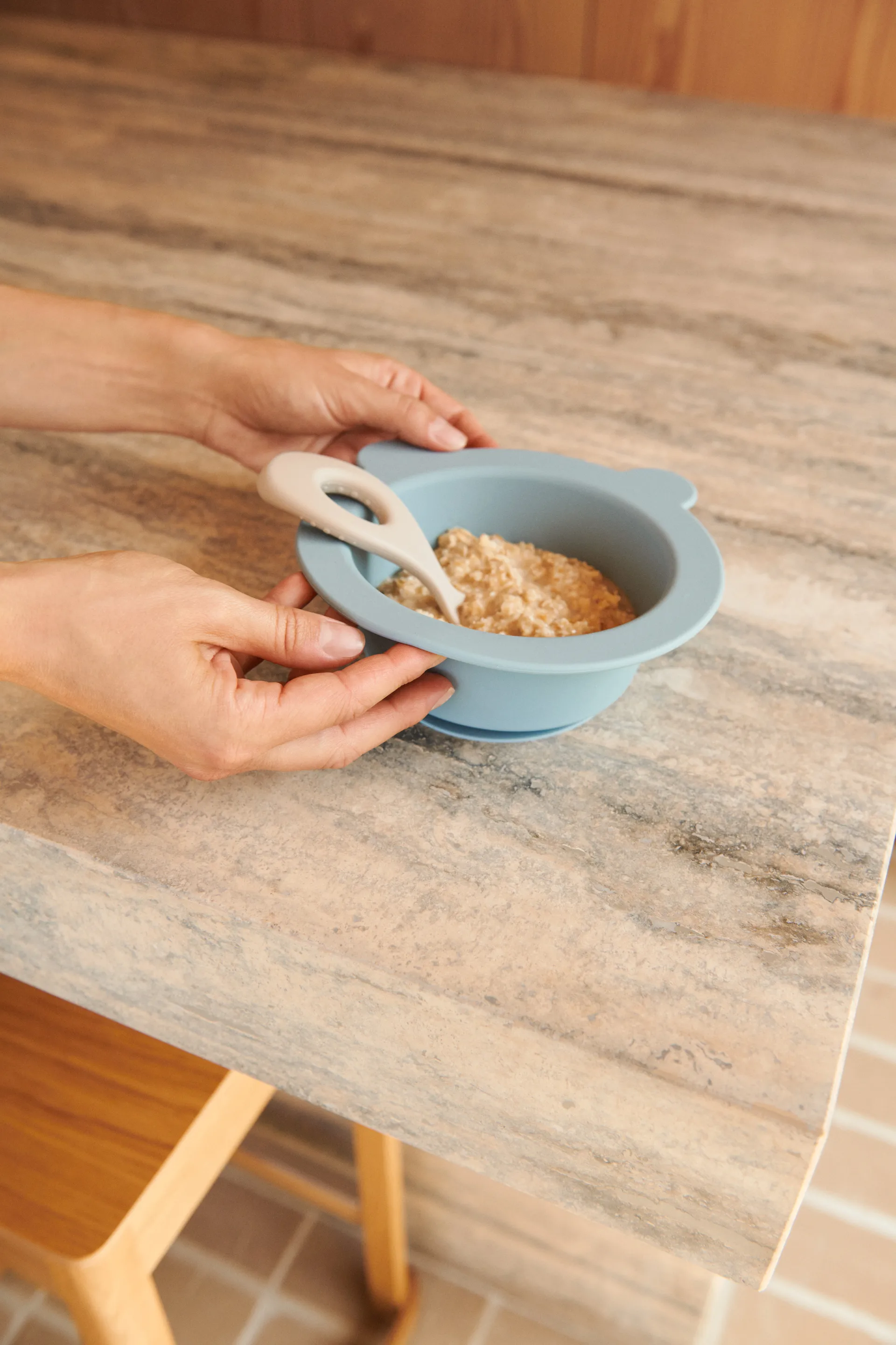 Cuenco con ventosa Peony Ø16 cm 2 piezas, Sea blue-Whale blue Liewood