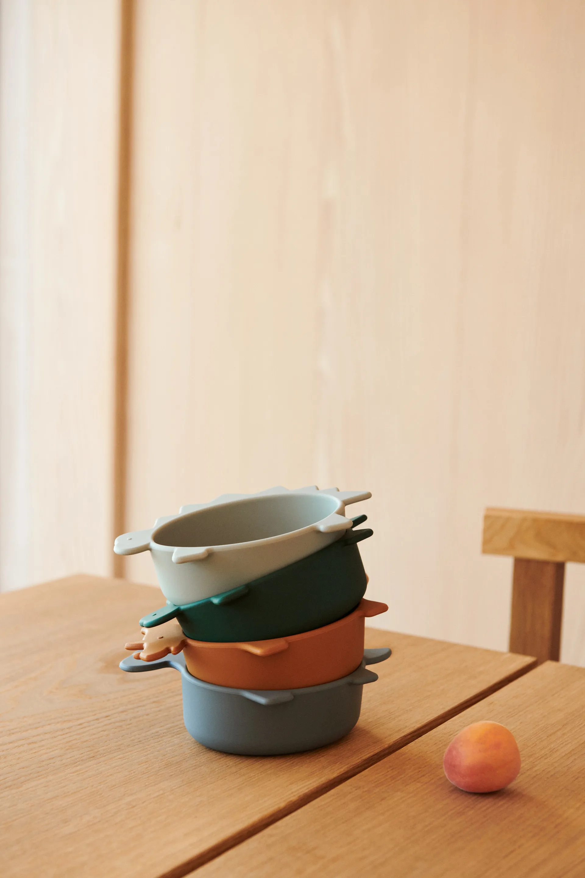 Cuenco de silicona Iggy 4 piezas, Dino blue multi mix Liewood