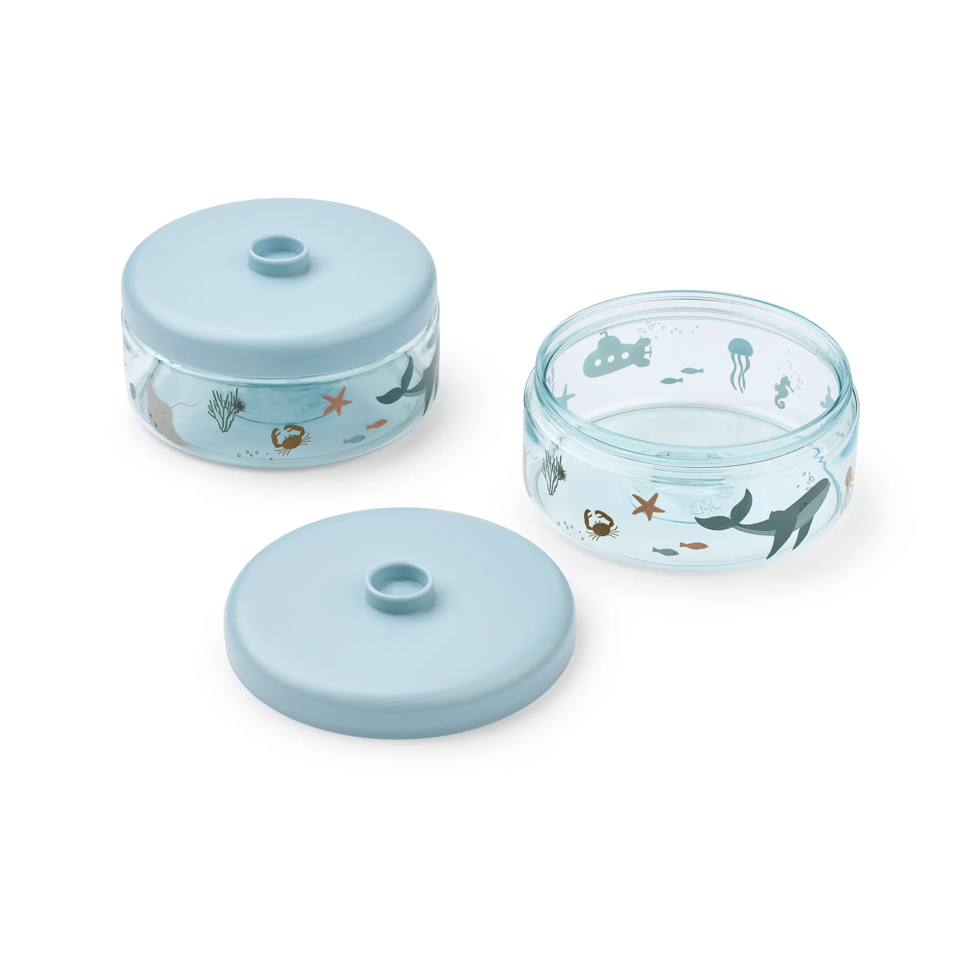 Dominique botes para comida de bebé 500 ml pack de 4, Sea creature-sandy Liewood