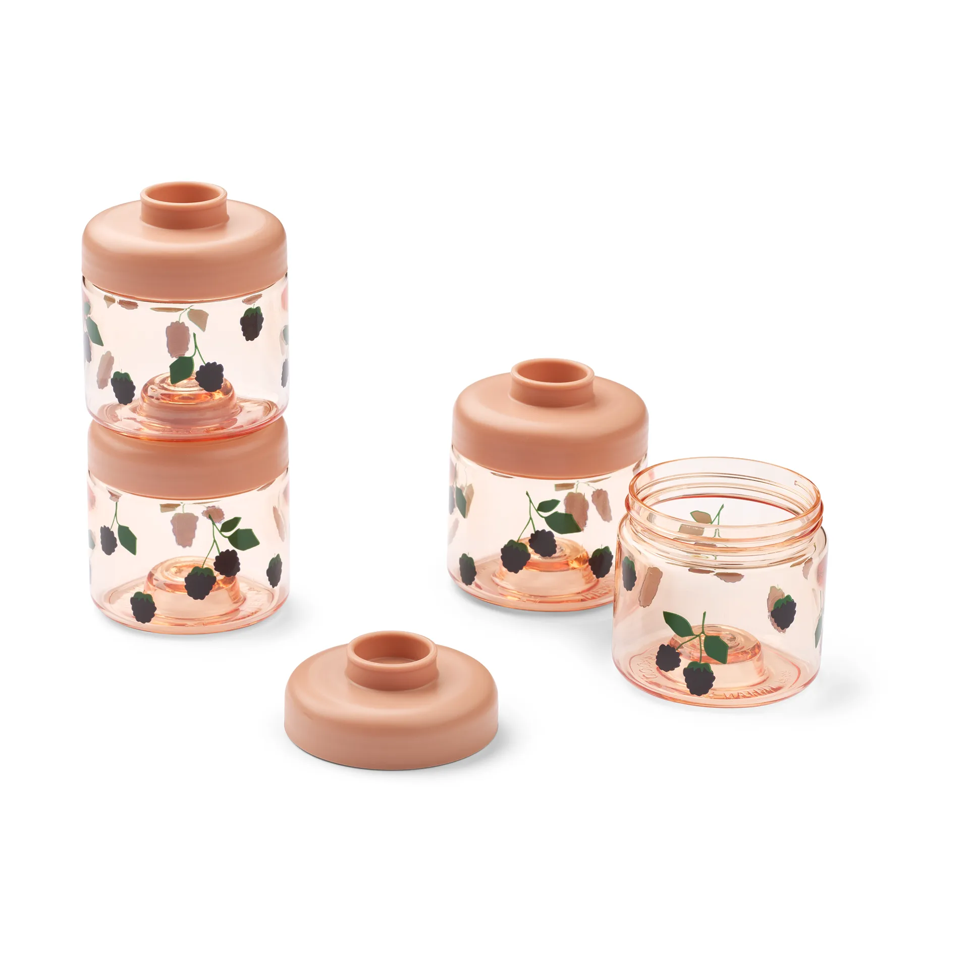 Dominique botes para comida infantil 100 ml pack de 4, Berry-Pale Toscana Liewood