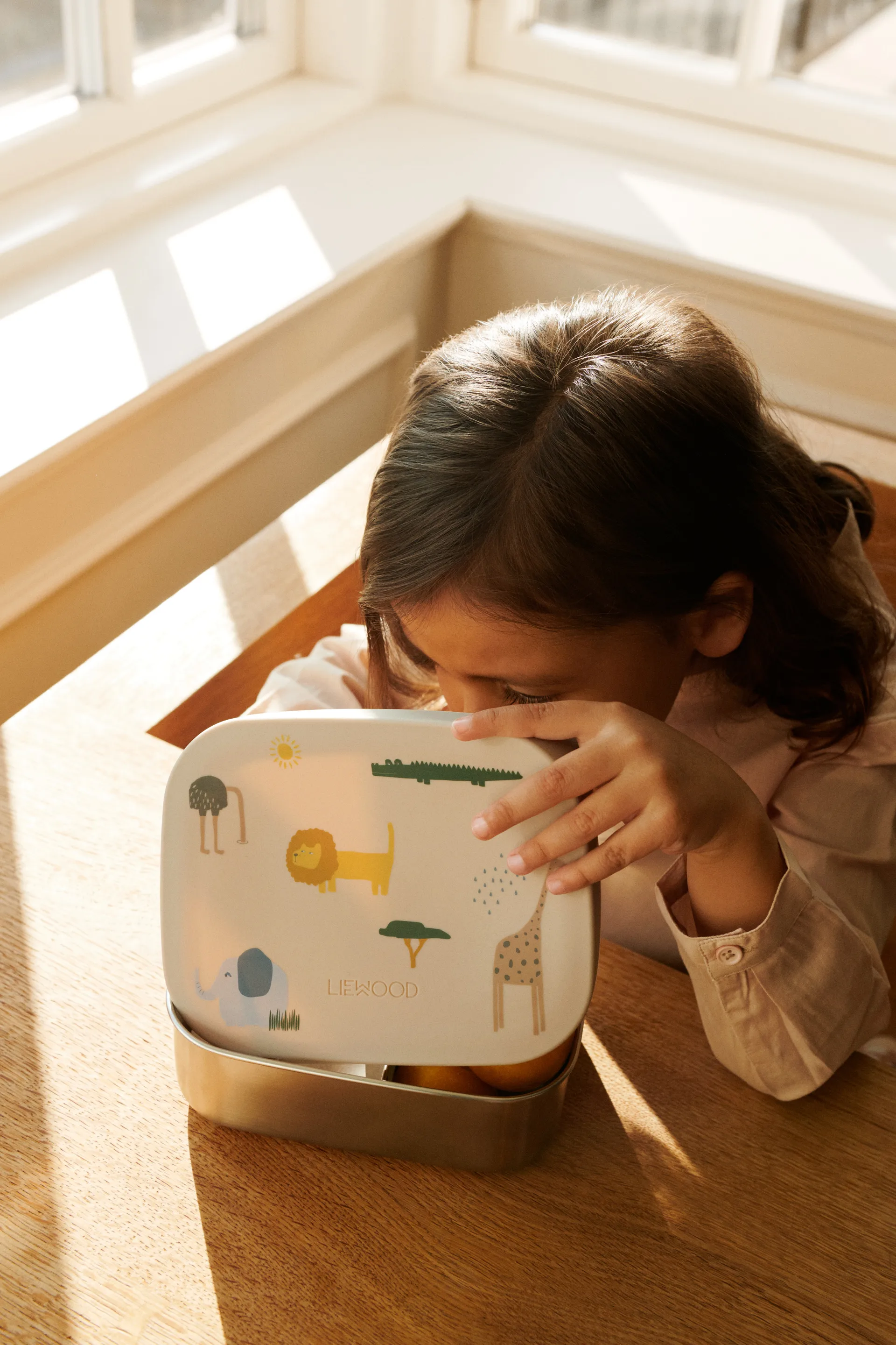 Fiambrera Arthur 13,5x17 cm, Safari sandy mix Liewood