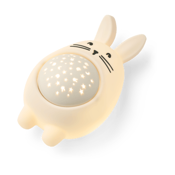 Lámpara nocturna Manuel con proyector y sonido de conejo - Sandy - Liewood