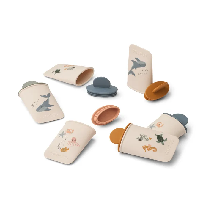 Malik moldes mini para polos impresos, 12 piezas - Sea creature-sandy - Liewood