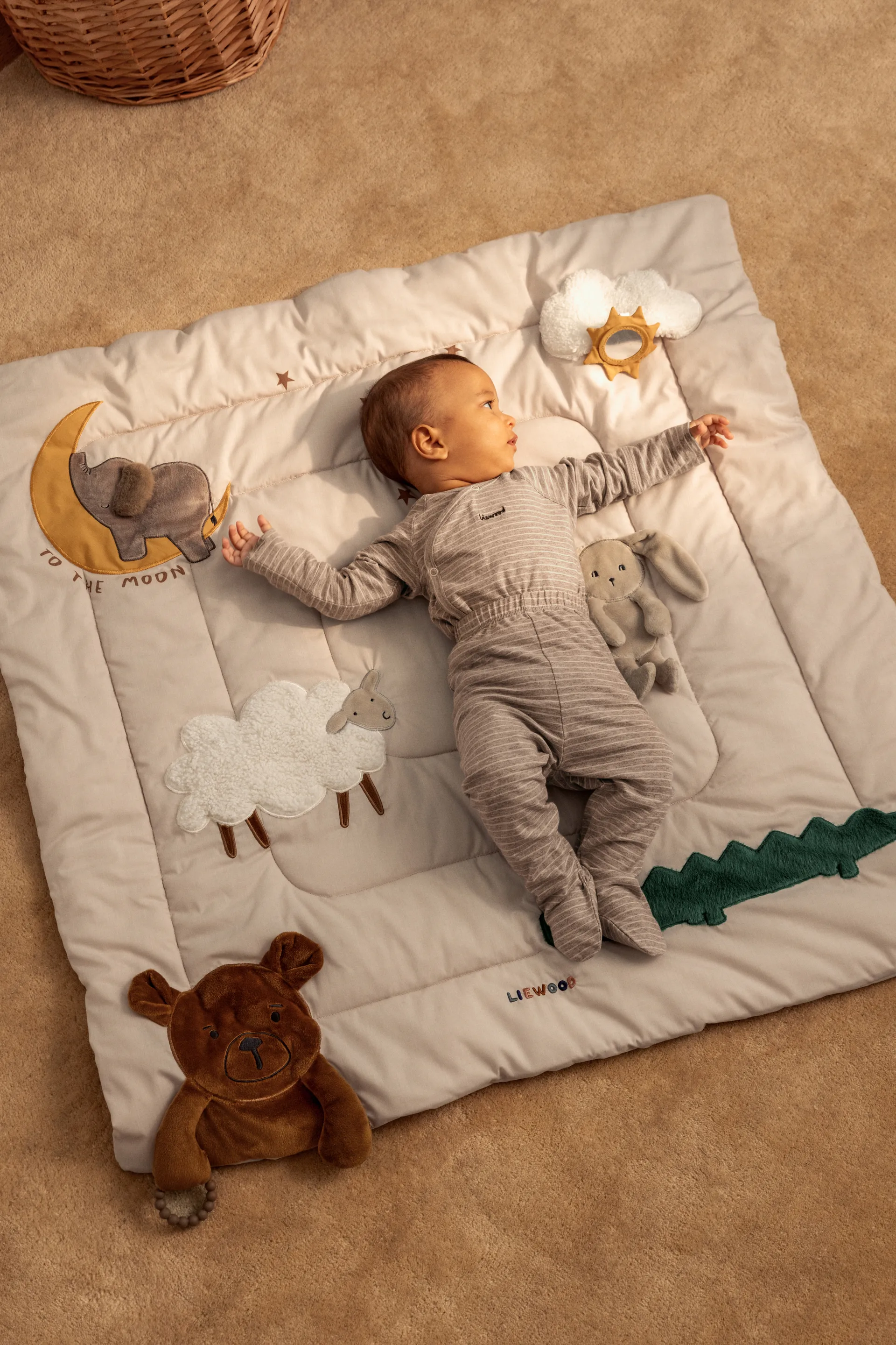 Manta de actividades Bernet 95x95 cm, Mezcla múltiple arenosa Liewood