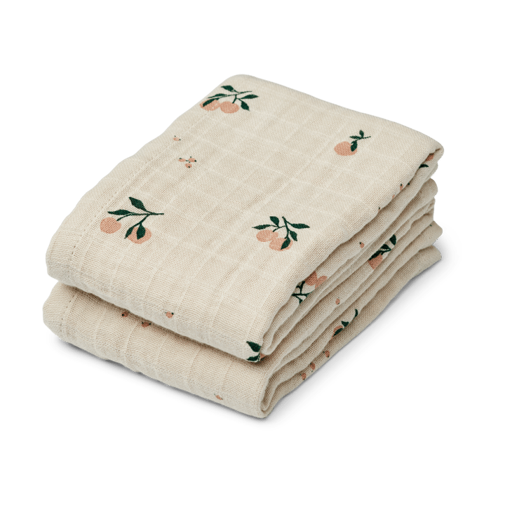 Muselina Lewis 2-pack 65x65 cm - Peach-Sea shell mix - Liewood