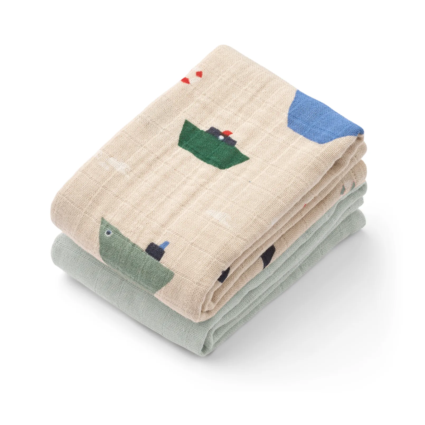 Muselina Lewis 2-pack 65x65 cm, Sailing-dove blue mix Liewood