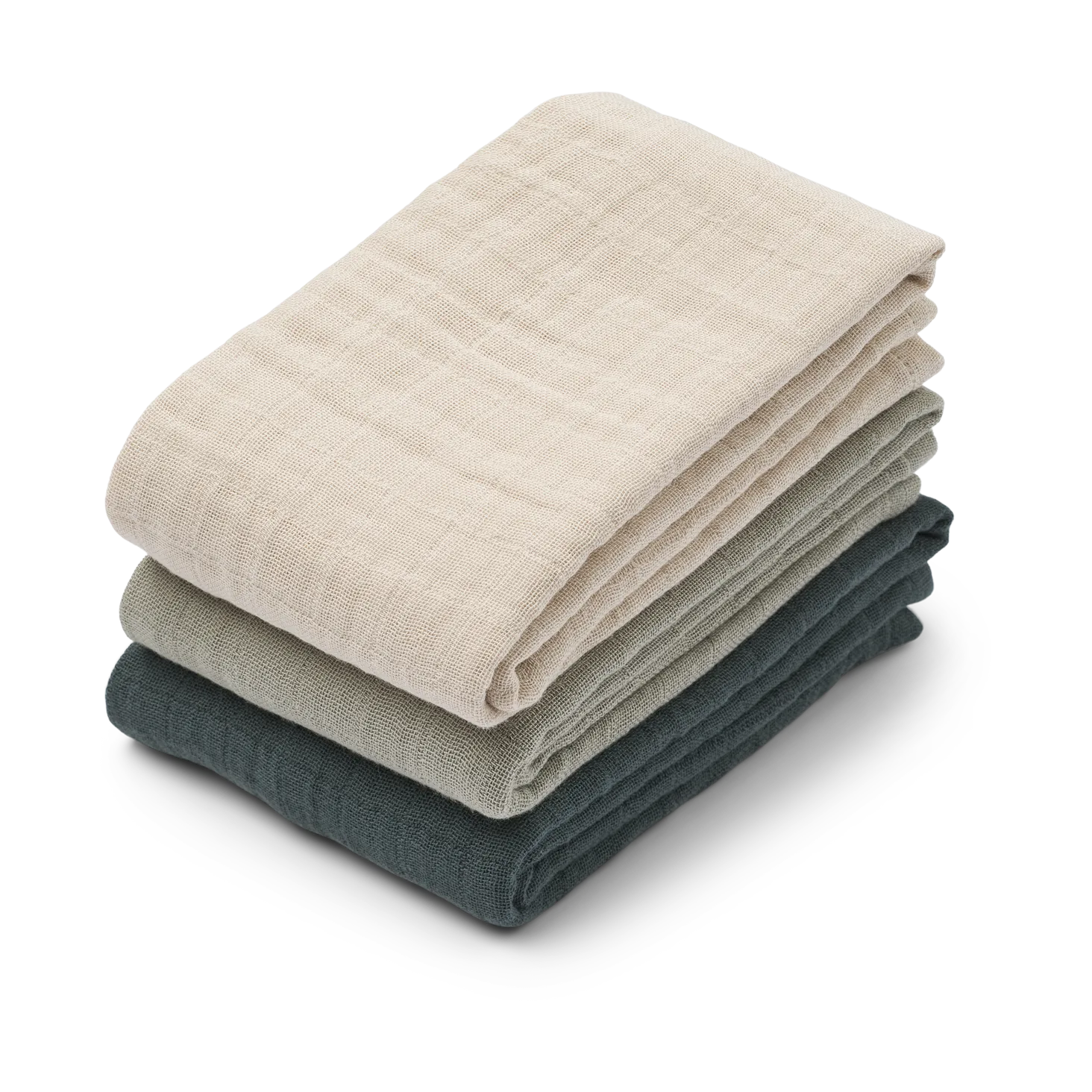 Muselina Lewis 3 piezas 65x65 cm, Dove blue mix Liewood