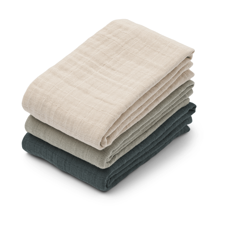 Muselina Lewis 3 piezas 65x65 cm - Dove blue mix - Liewood