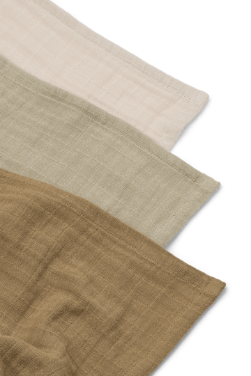 Muselina Lewis 3 piezas 65x65 cm - Sandy mix - Liewood