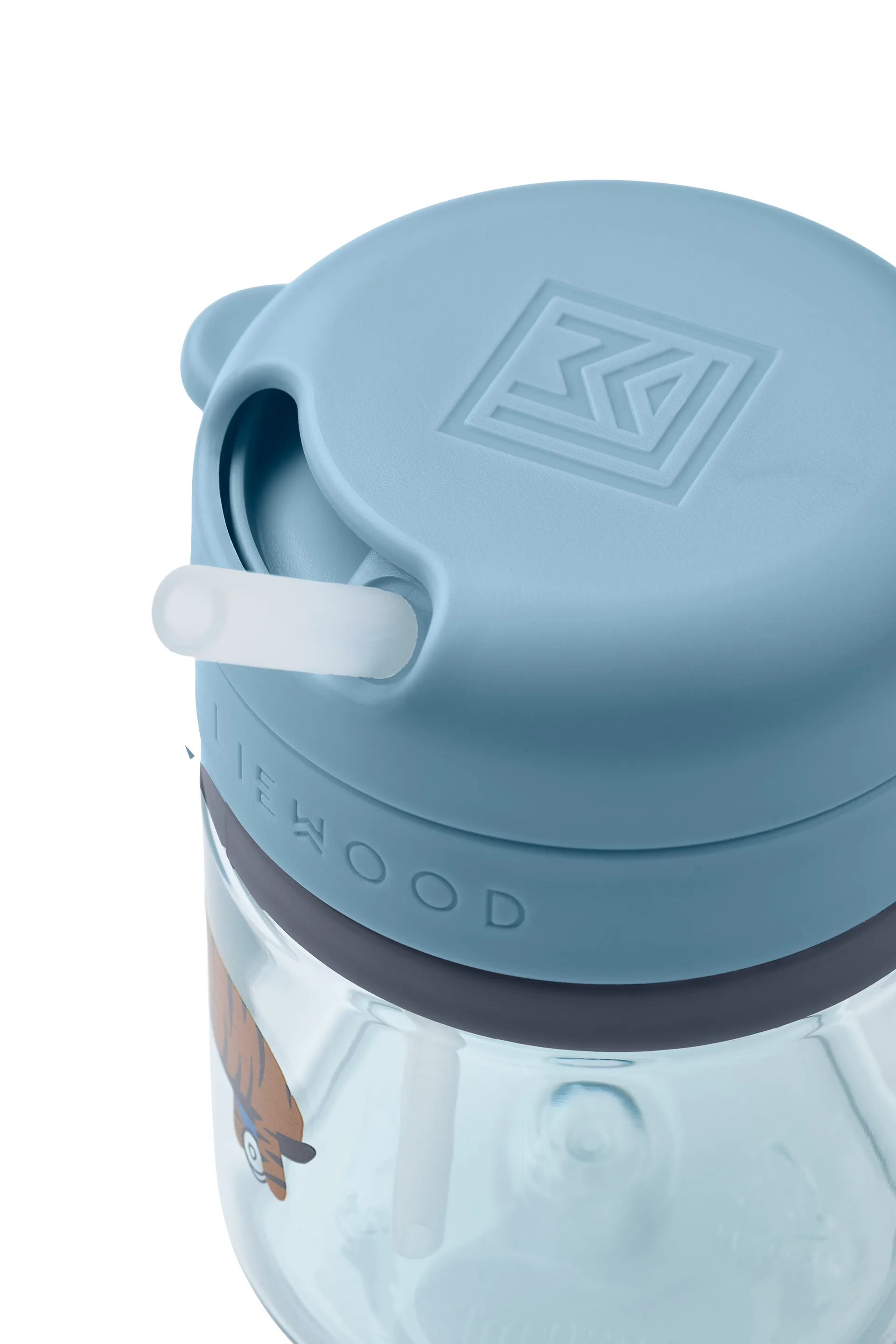 Pavia taza con pajita 28 cl, Fun-beach blue Liewood