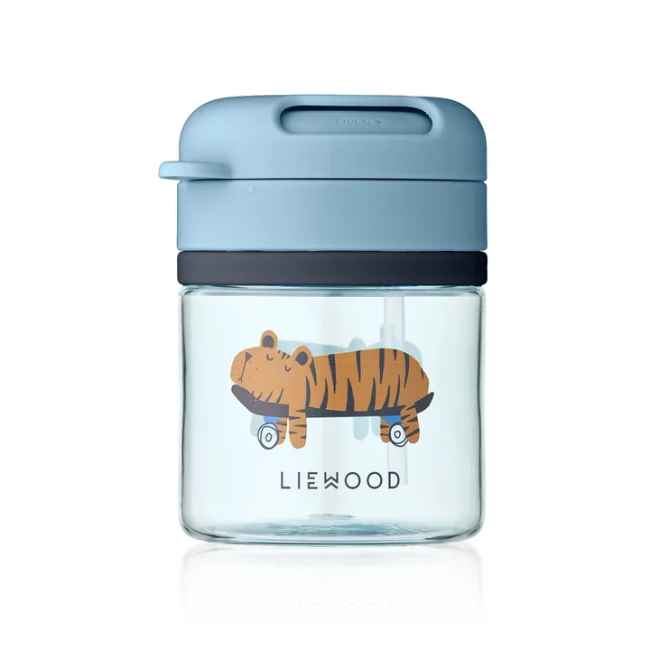 Pavia taza con pajita - Fun-beach blue, 28 cl - Liewood