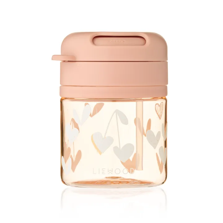 Pavia taza con pajita - Sweethearts-pale tuscany, 28 cl - Liewood