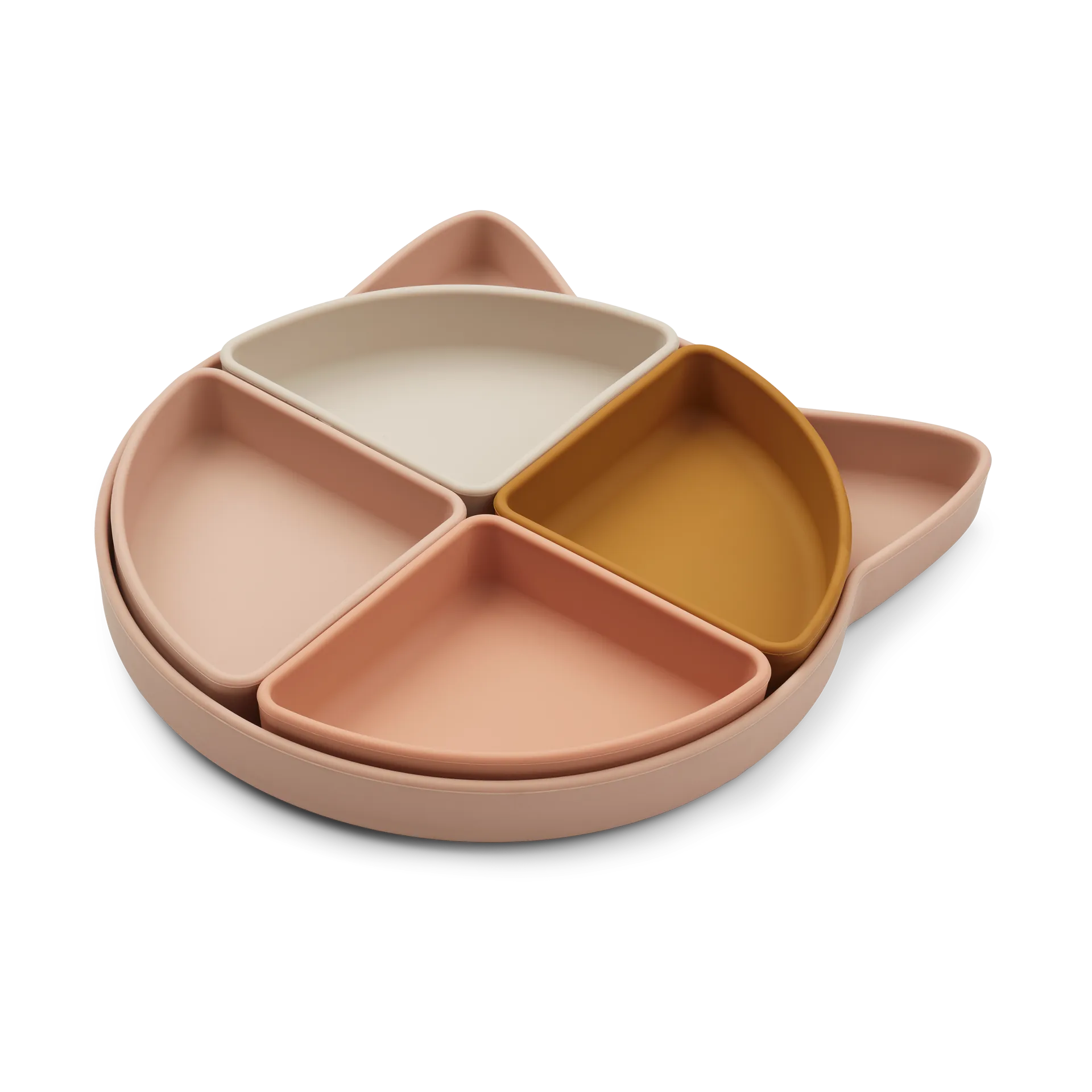 Plato infantil Arne + 4 cuencos, Cat rose multi mix Liewood