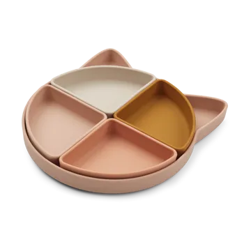 Plato infantil Arne + 4 cuencos - Cat rose multi mix - Liewood