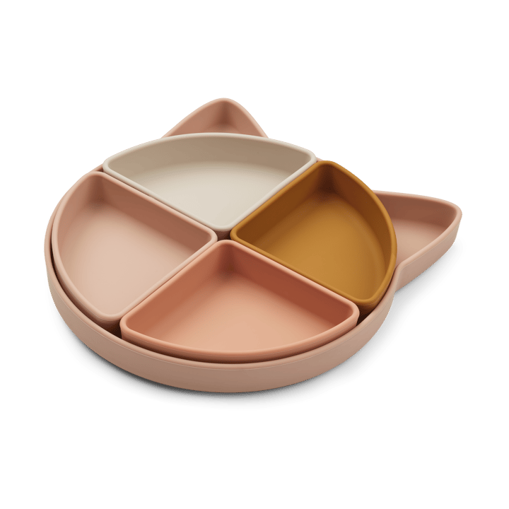 Plato infantil Arne + 4 cuencos - Cat rose multi mix - Liewood