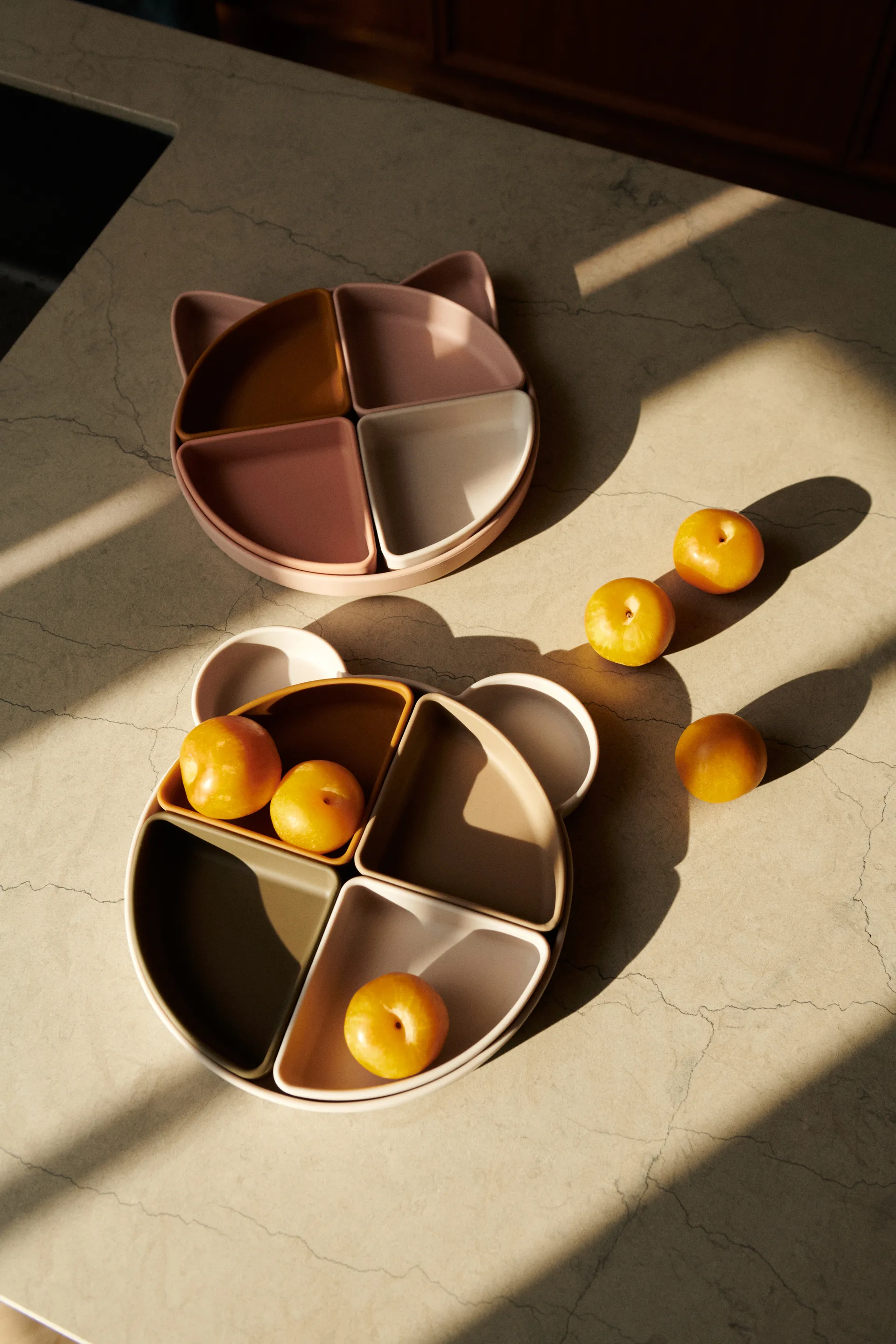 Plato infantil Arne + 4 cuencos, Cat rose multi mix Liewood