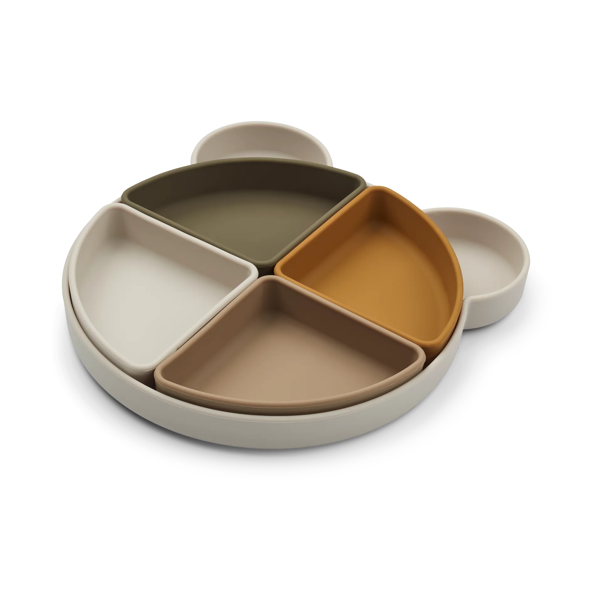 Plato infantil Arne + 4 cuencos, Mr bear sandy multi mix Liewood