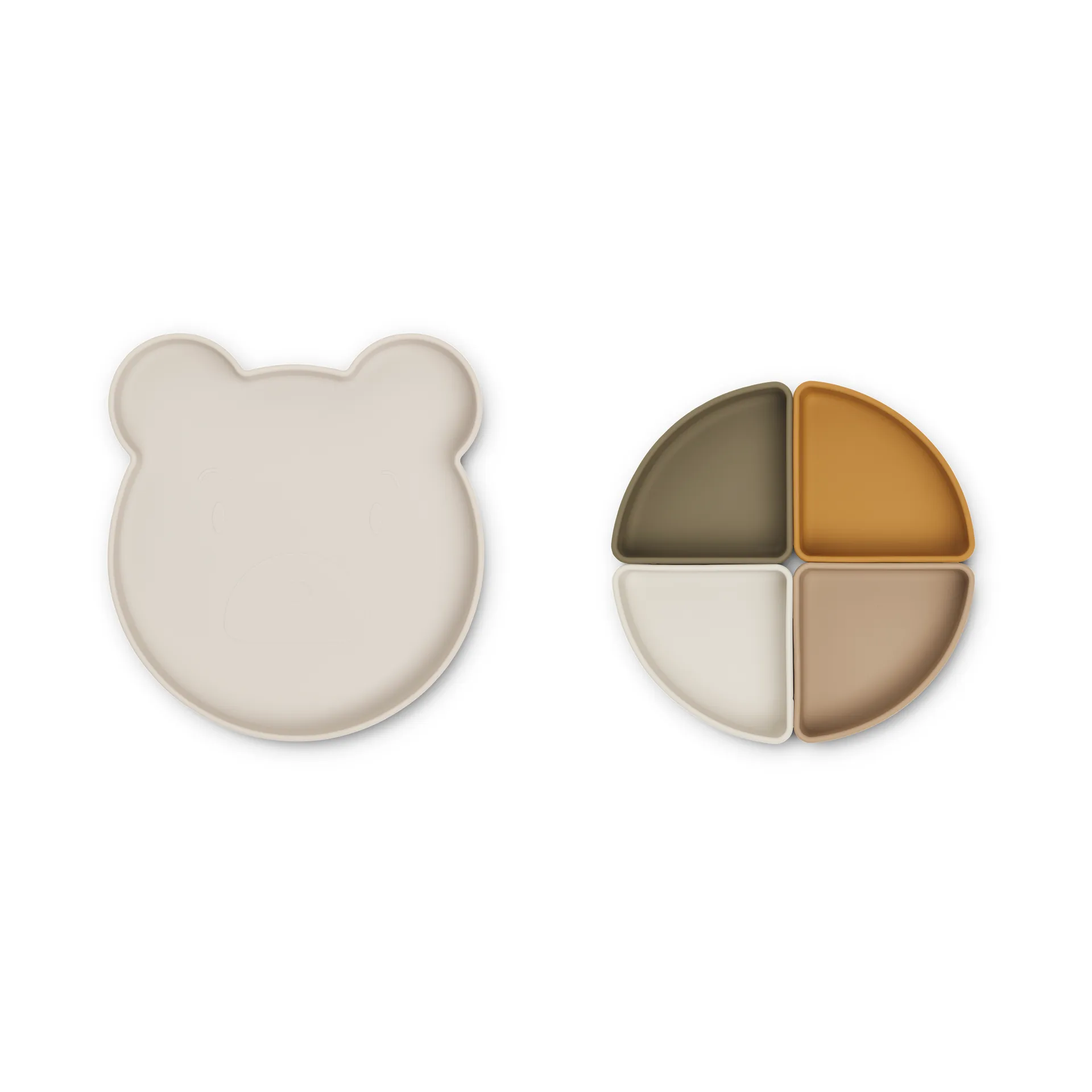 Plato infantil Arne + 4 cuencos, Mr bear sandy multi mix Liewood