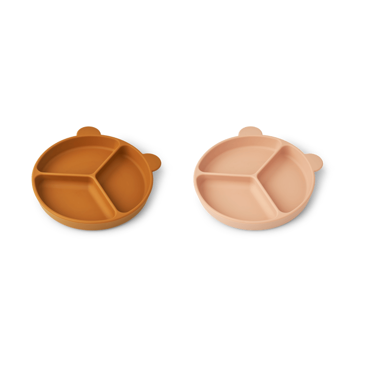 Plato infantil Stacy delad 2-pack, Mustard-tuscany rose mix Liewood