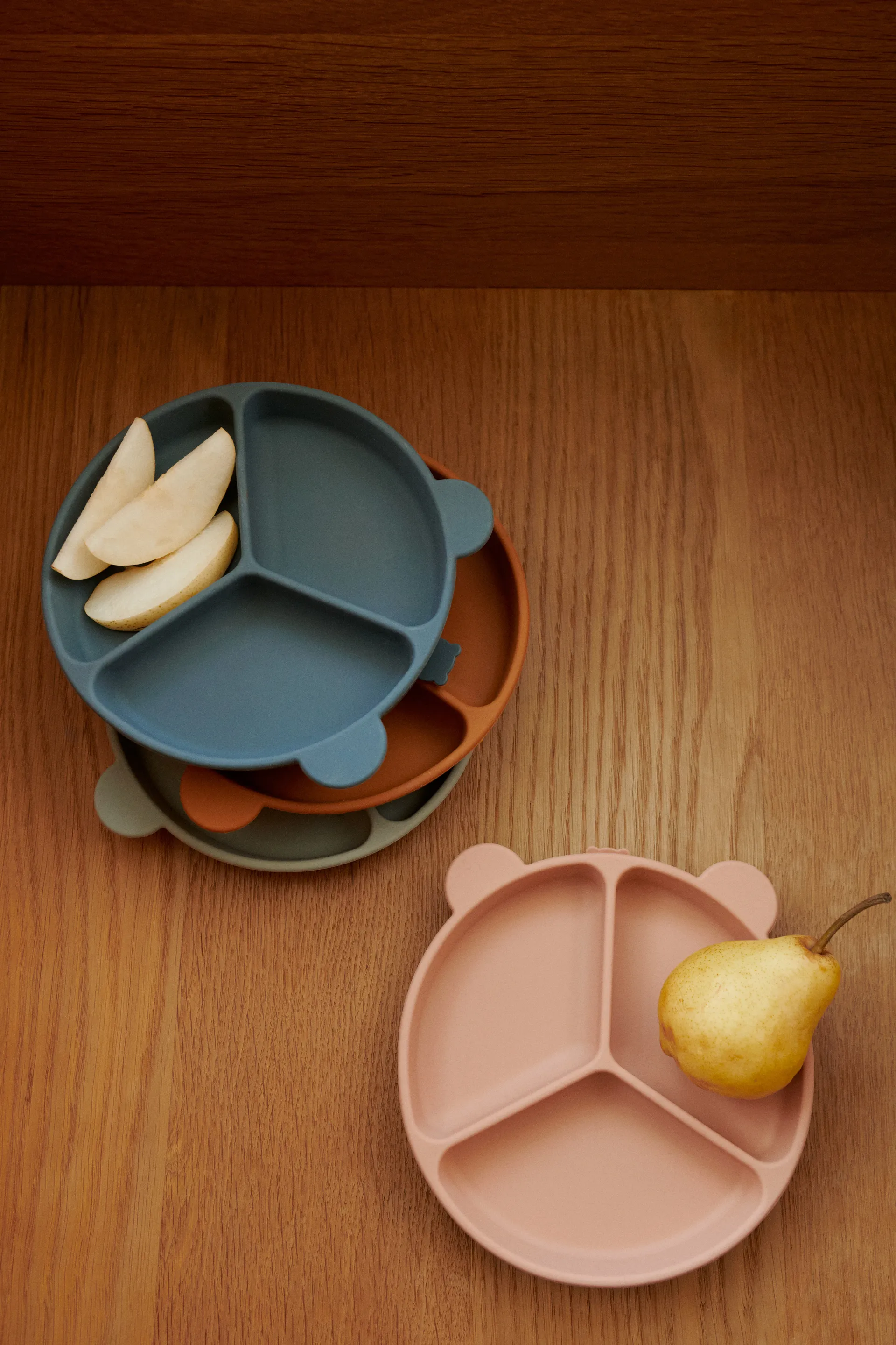 Plato infantil Stacy delad 2-pack, Mustard-tuscany rose mix Liewood