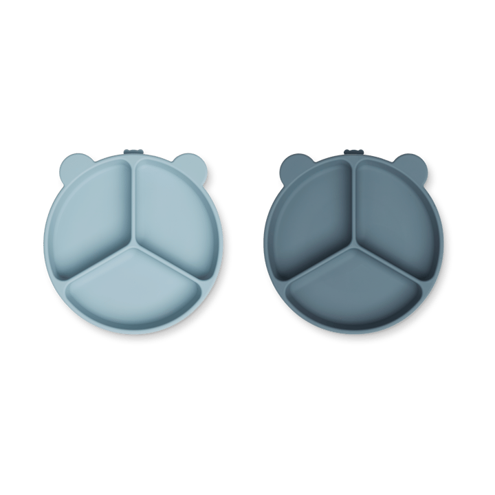 Plato infantil Stacy delad 2-pack - Sea blue-Whale blue - Liewood