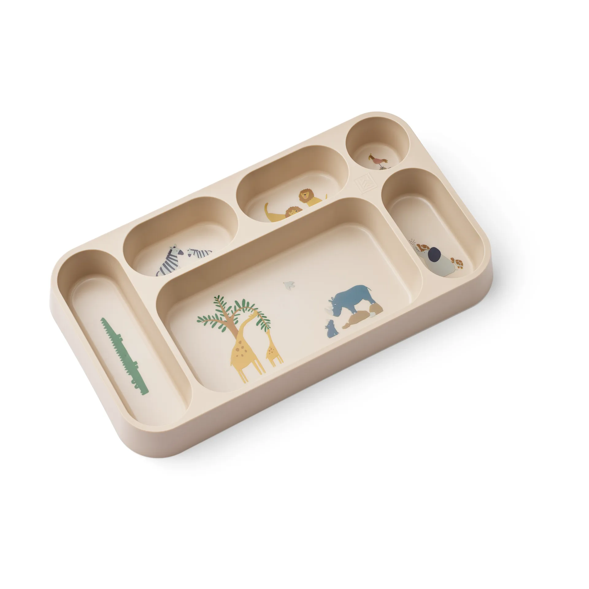 Plato Mosu con 6 compartimentos 17x30 cm, Todos juntos-Sandy Liewood