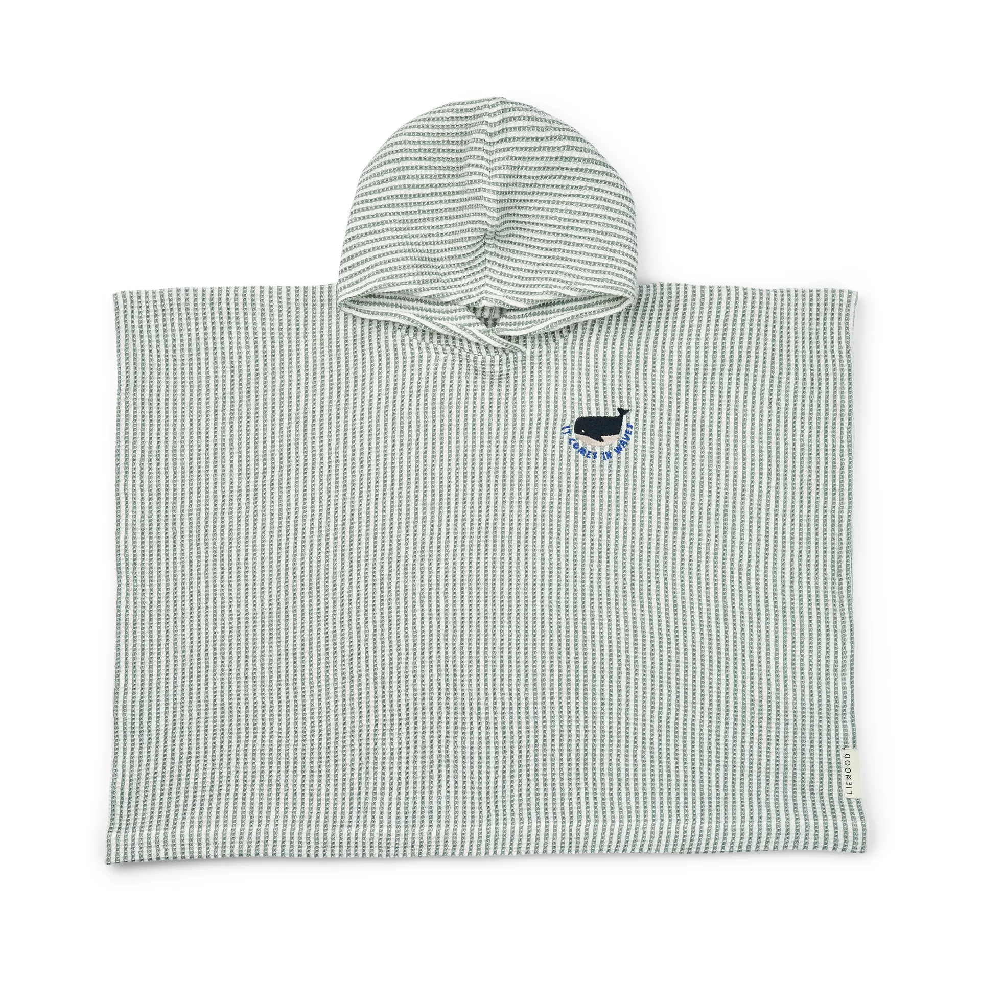 Poncho de baño Paco peppermint creme de la creme a rayas, 1-2 años Liewood