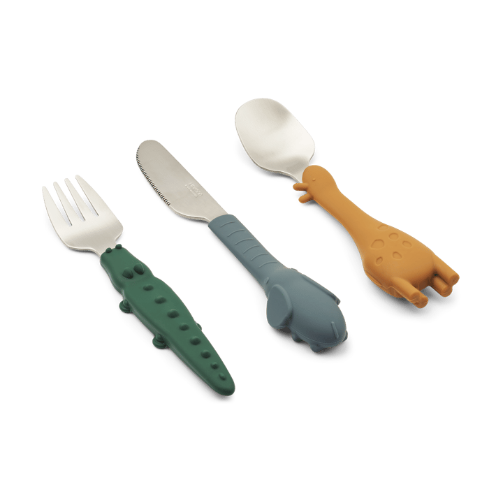 Set de cubiertos Tove all together 3 piezas - Golden caramel mix - Liewood