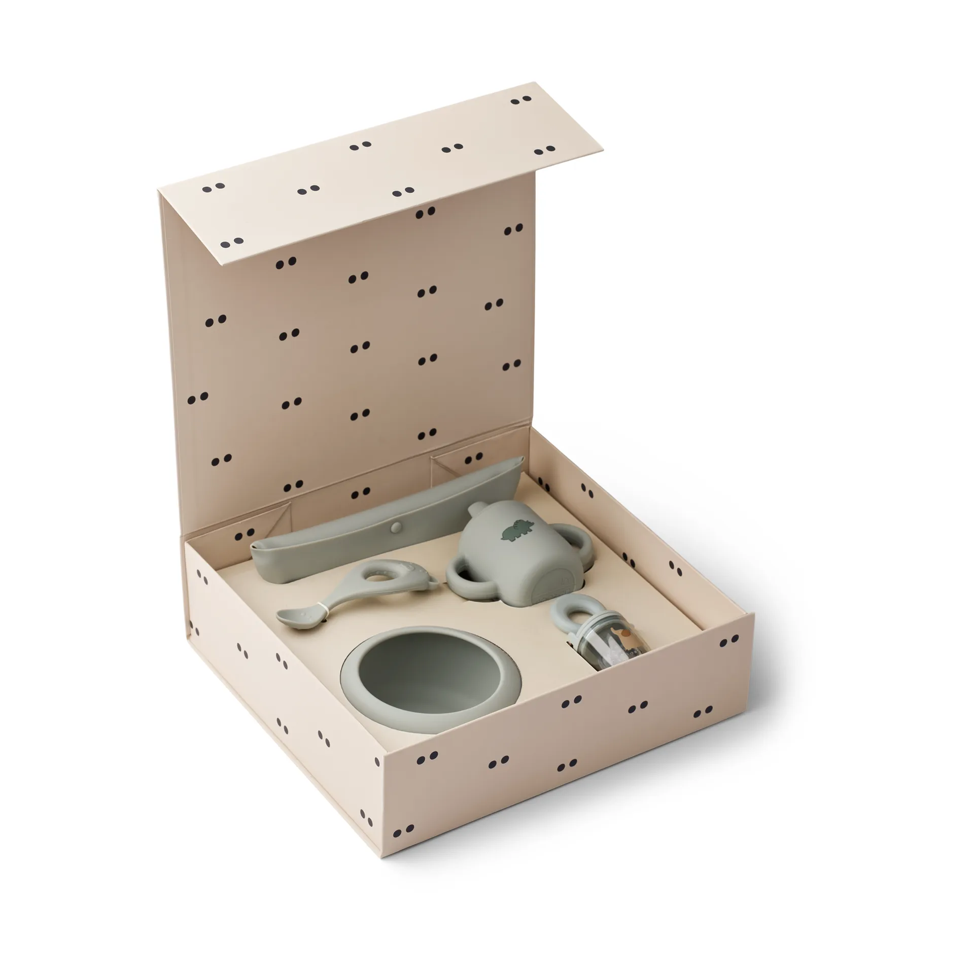 Set de vajilla para bebés Mileah, Azul paloma Liewood