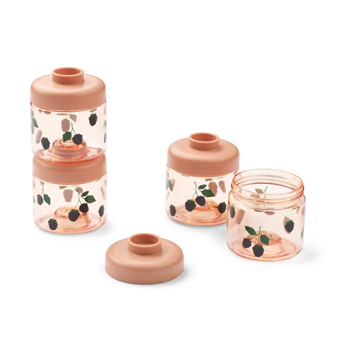 Tarros para comida de bebés Dominique 100 ml, 4-pack - Berry-Pale Toscana - Liewood