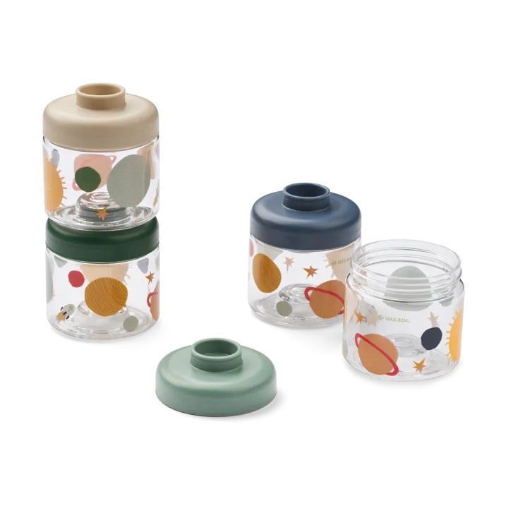 Tarros para comida de bebés Dominique 100 ml, 4-pack - Universe-Classic navy - Liewood