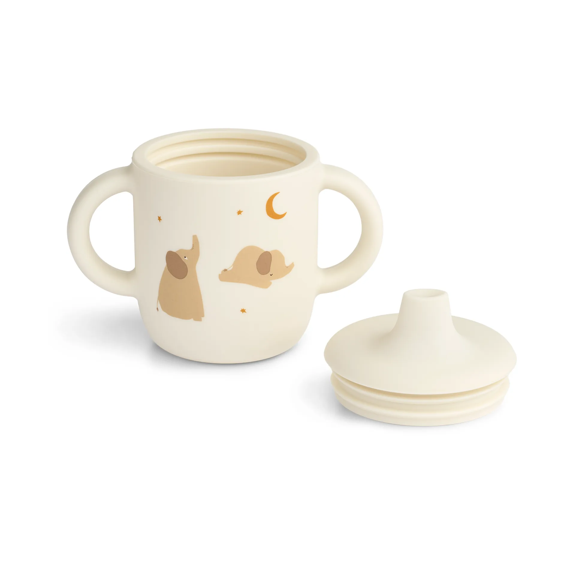 Taza con boquilla Neil 15 cl, Elephant-Creme de la creme Liewood