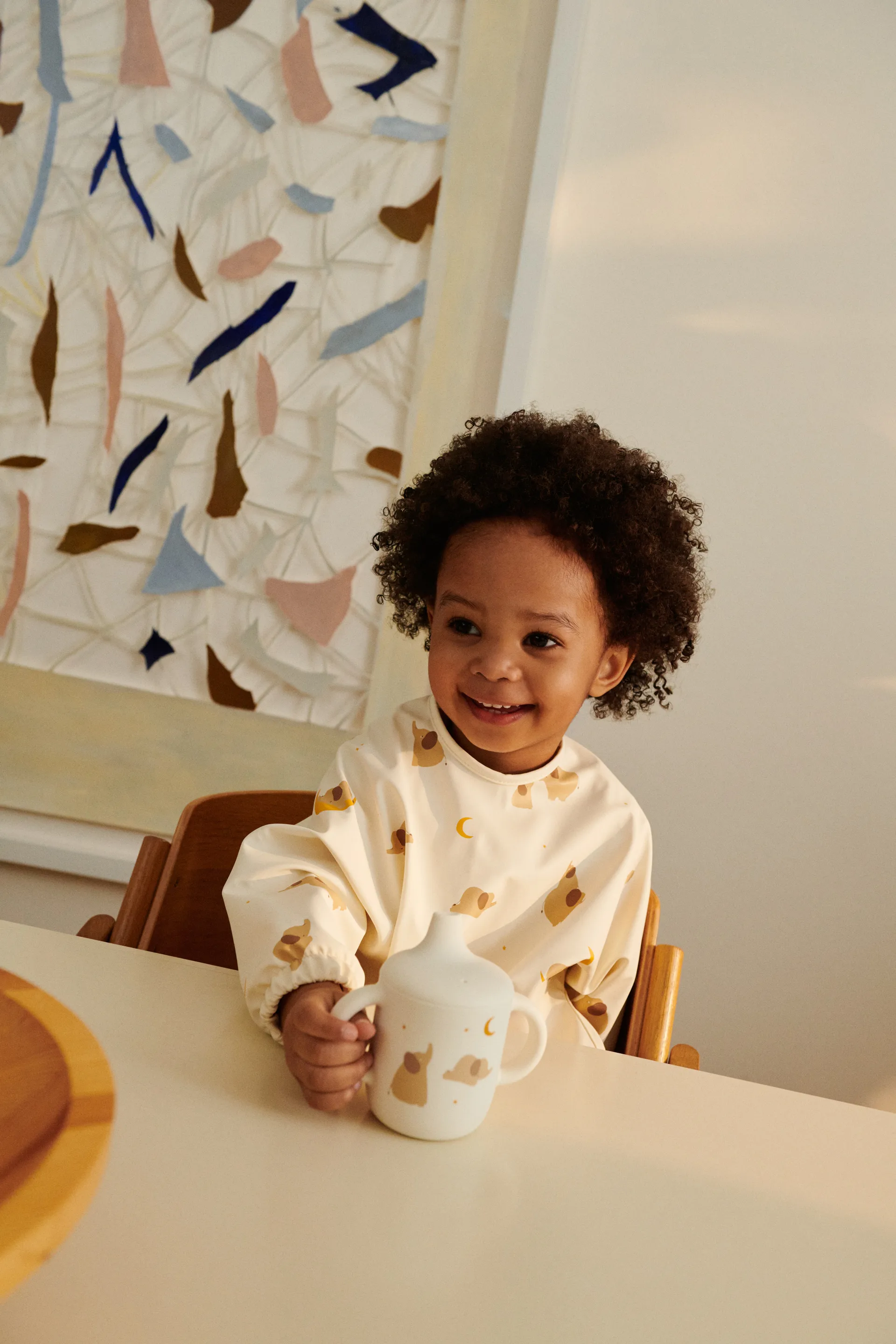 Taza con boquilla Neil 15 cl, Elephant-Creme de la creme Liewood