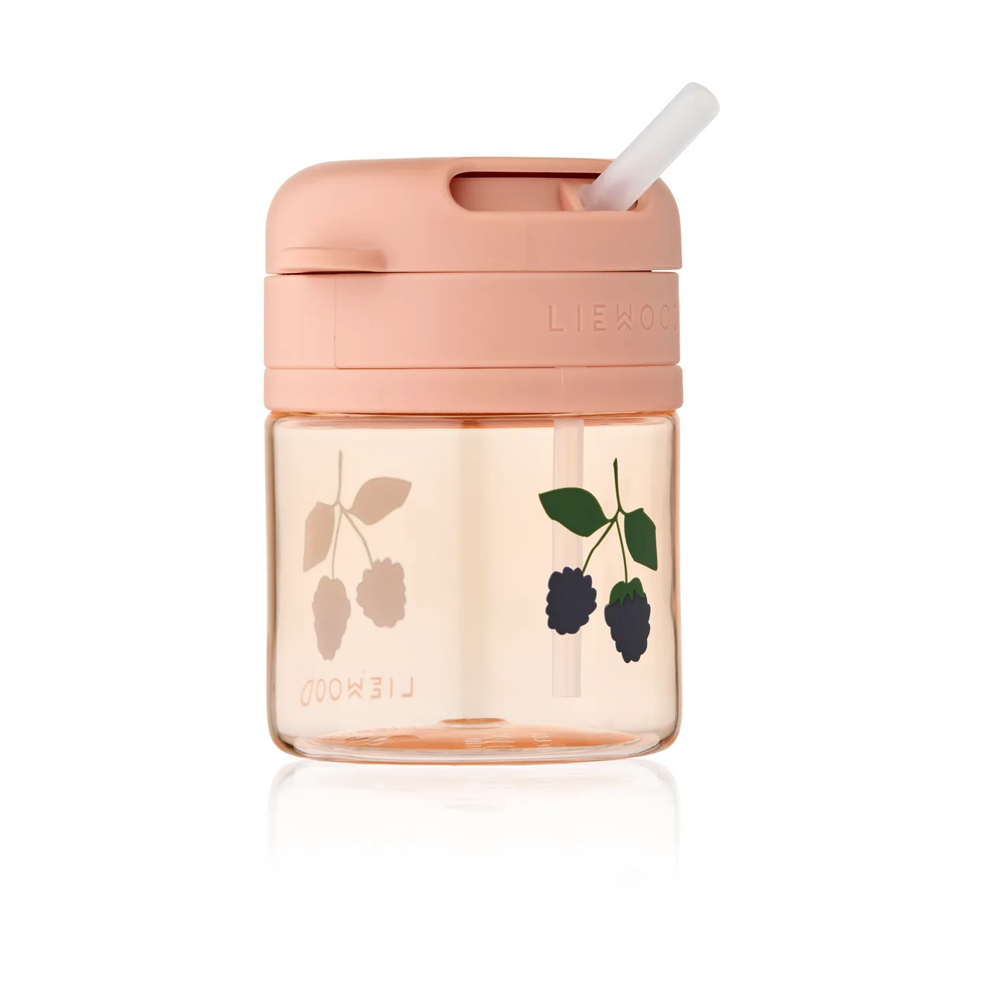 Taza con pajita Pavia, Berry-Pale Toscana, 28 cl Liewood