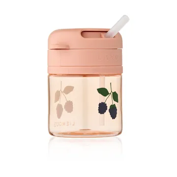 Taza con pajita Pavia - Berry-Pale Toscana, 28 cl - Liewood
