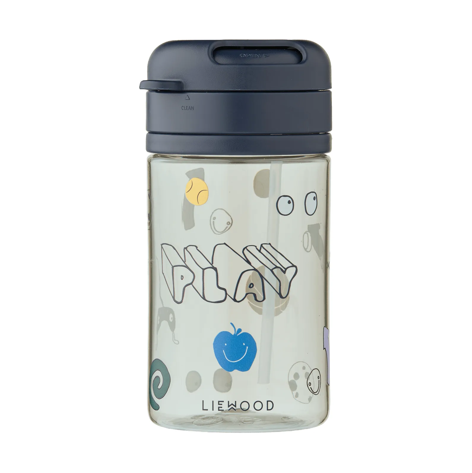 Taza con pajita Pavia, Play-dusty peppermint Liewood