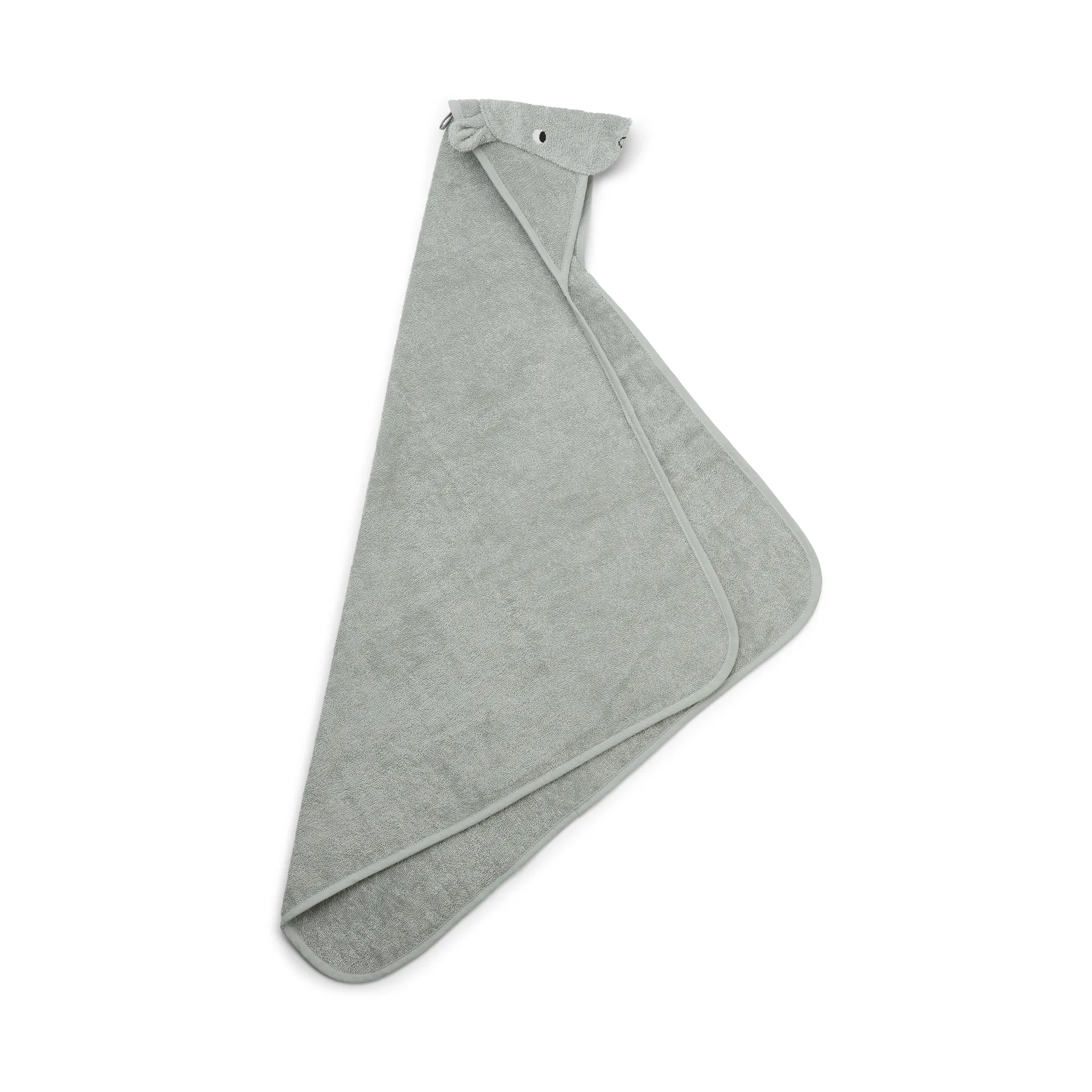 Toalla con capucha Albert 70x70 cm, Hippo dove blue Liewood