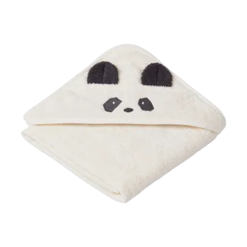 Toalla con capucha Albert 70x70 cm - Panda creme de la creme - Liewood