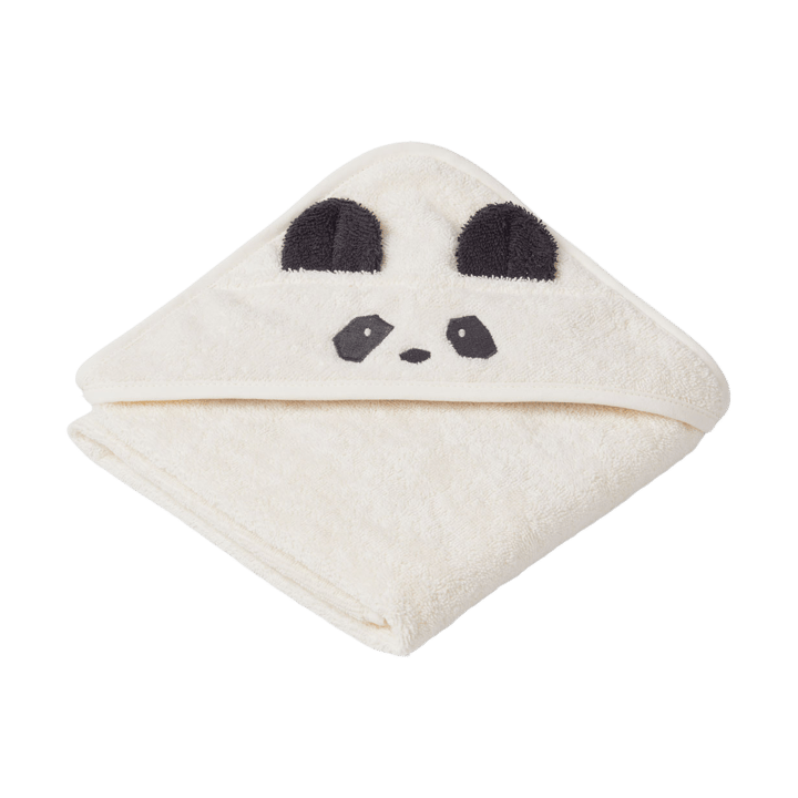 Toalla con capucha Albert 70x70 cm - Panda creme de la creme - Liewood