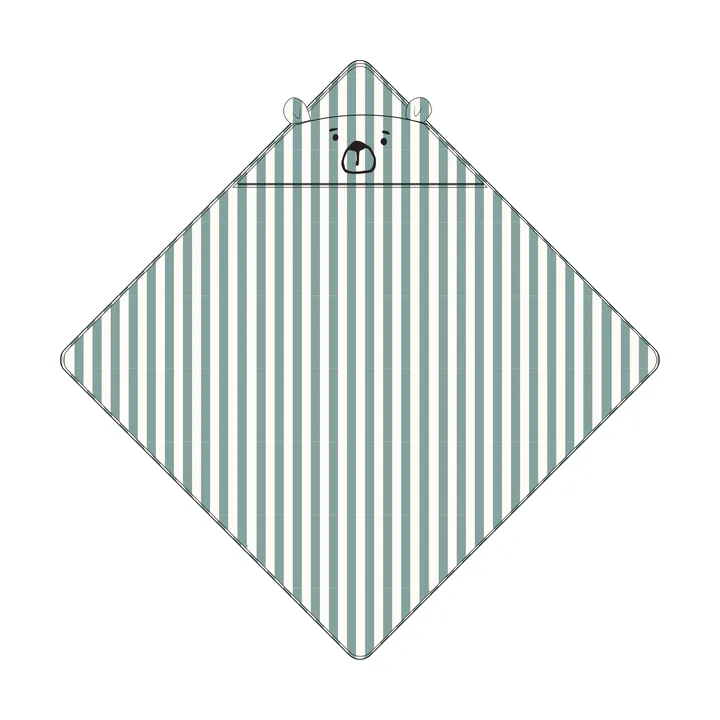 Toalla con capucha Albert 70x70 cm - Peppermint-creme de la creme - Liewood