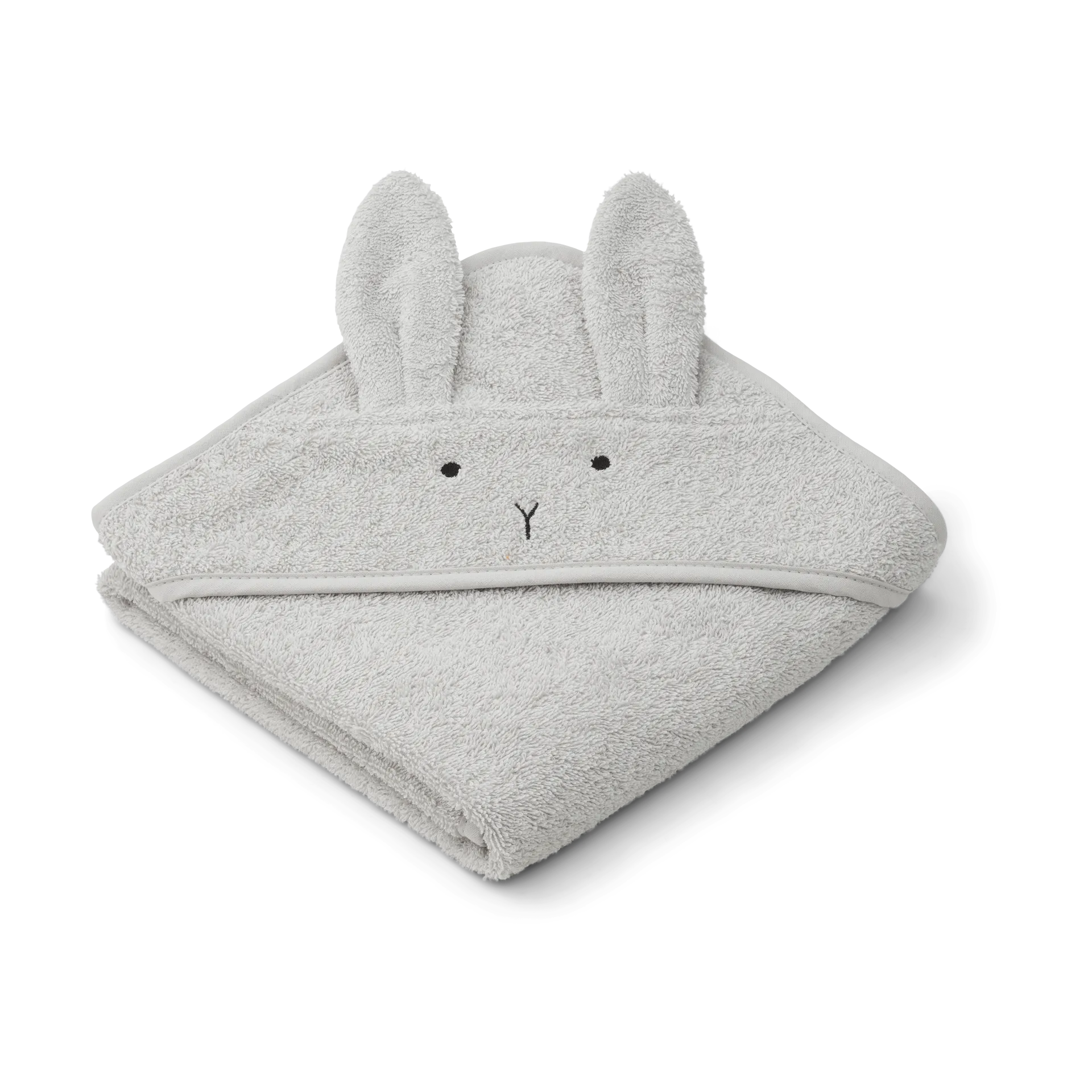 Toalla con capucha Albert 70x70 cm, Rabbit dumbo grey Liewood