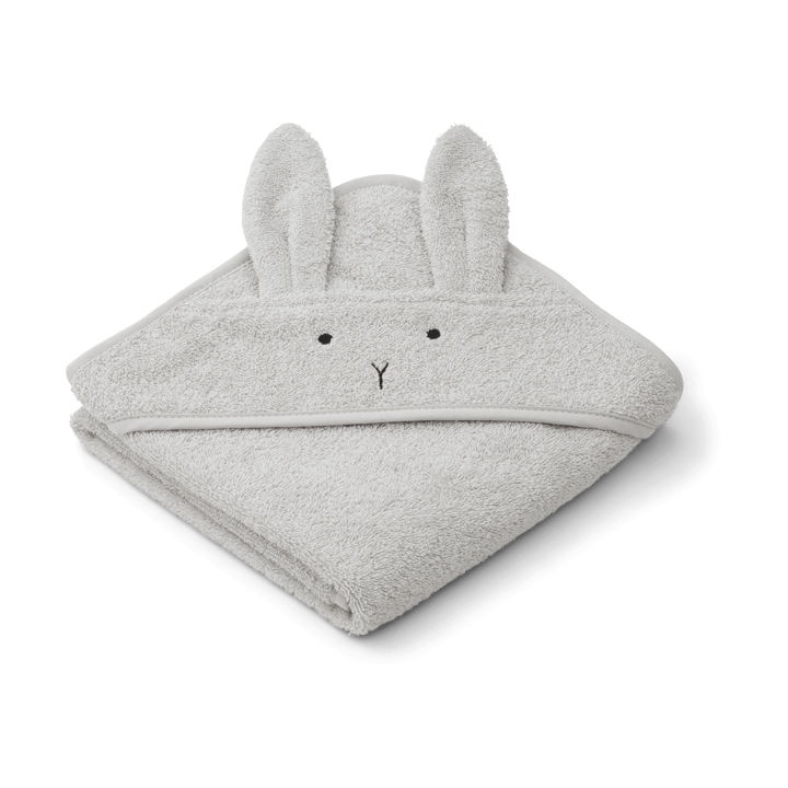 Toalla con capucha Albert 70x70 cm - Rabbit dumbo grey - Liewood