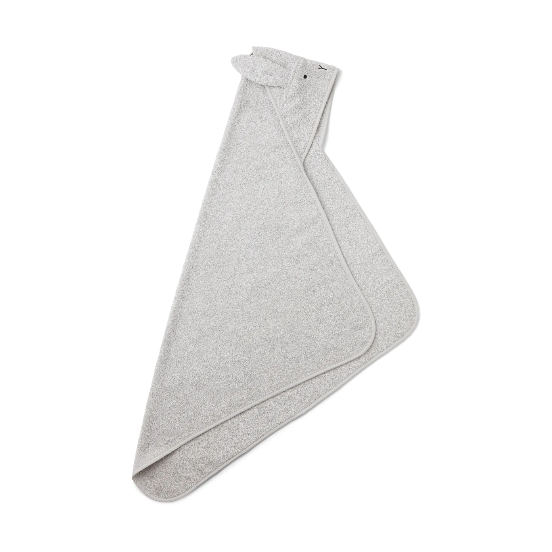 Toalla con capucha Albert 70x70 cm, Rabbit dumbo grey Liewood