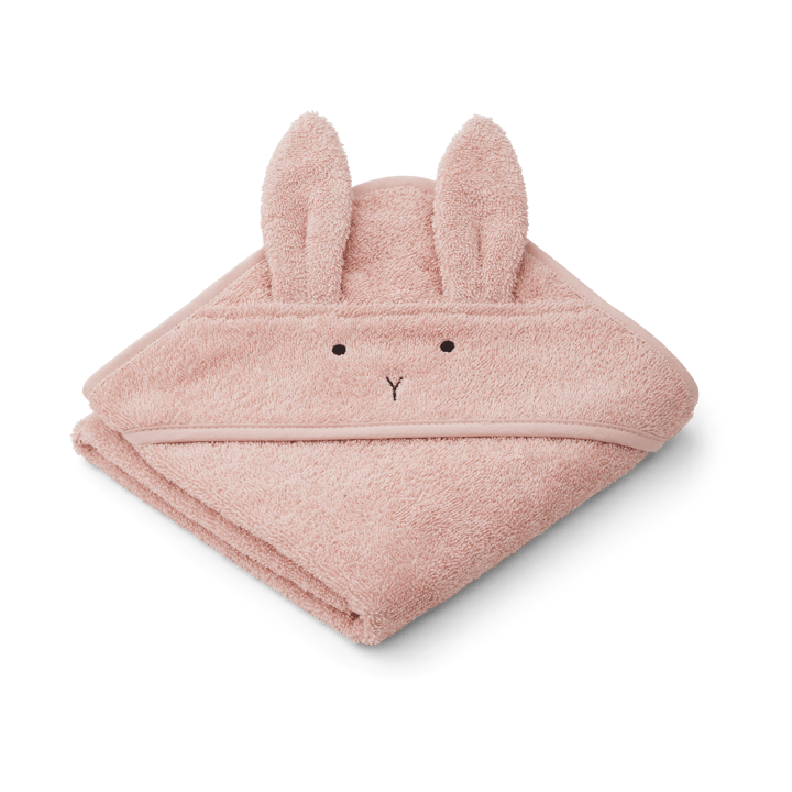 Toalla con capucha Albert 70x70 cm - Rabbit rose - Liewood