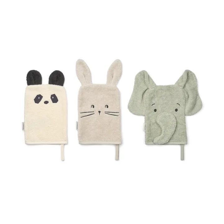 Toallitas Sylvester, 3 piezas - Dove blue mix - Liewood