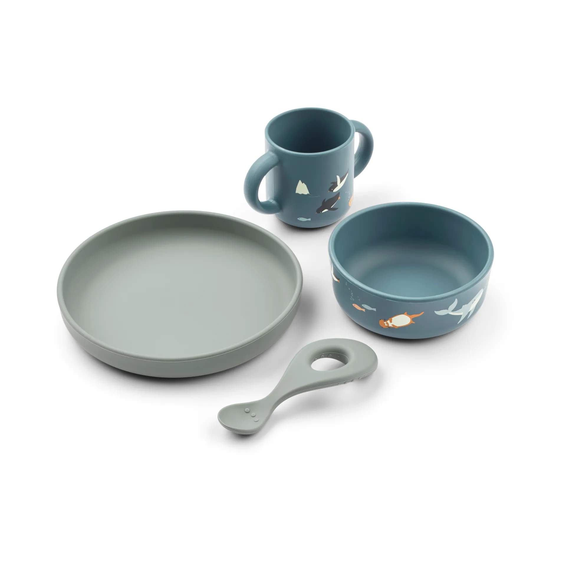 Vajilla Vivi printed 4 piezas, Arctic Sea-Vista al océano Liewood