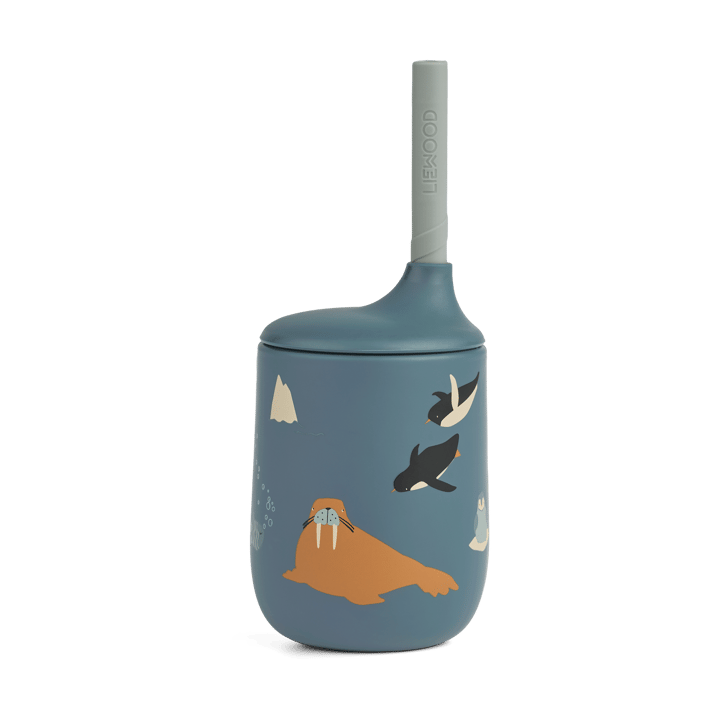 Vaso con pajita 23 cl Ellis printed sippy cup - Arctic Sea-Vista al océano - Liewood