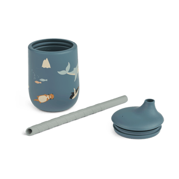 Vaso con pajita 23 cl Ellis printed sippy cup - Arctic Sea-Vista al océano - Liewood